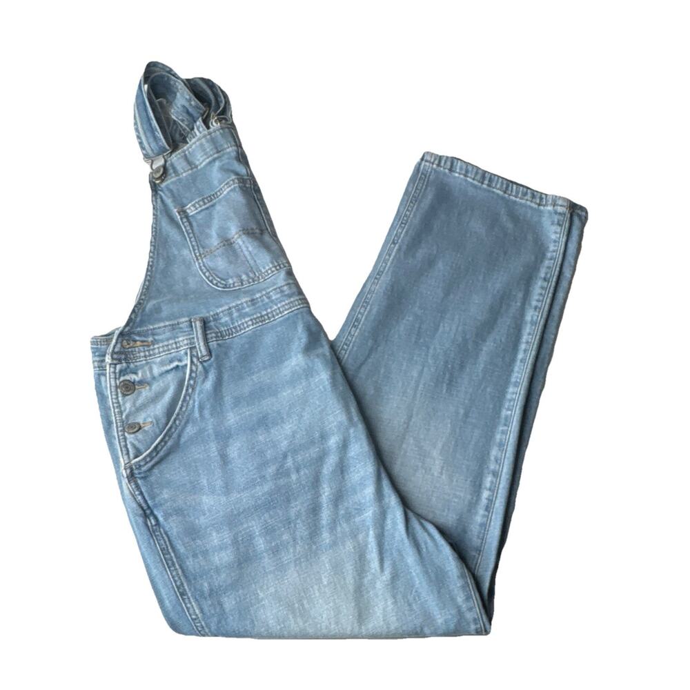 Sonoma Goods For Life Women's Blue Denim Sleeveless Pocket overalls Size M
